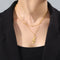 Lemegeton Stainless Steel Musical Note Pendant Necklace Double Layered Beads Chain Women Punk Hip Hop Jewelry Gifts